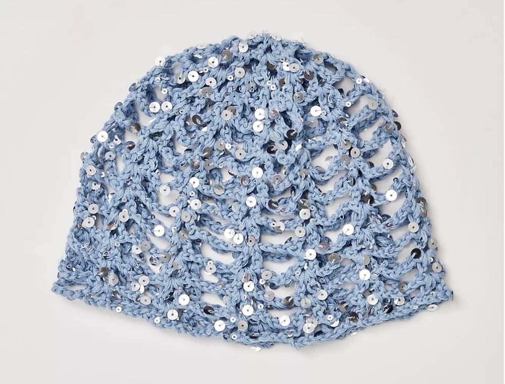 Mila Sequin Disco Crochet Skull Cap